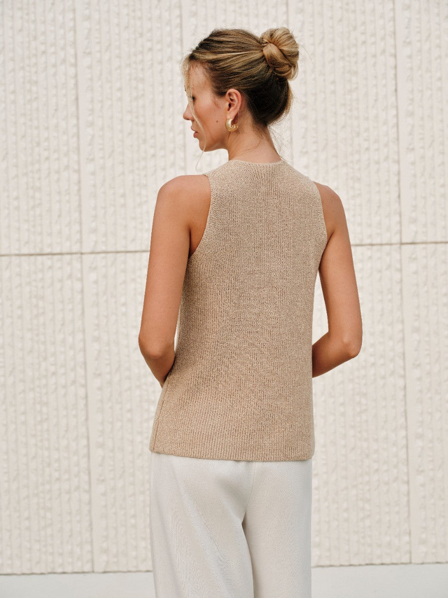 Elegancki Top Damski Halter | Krzyżowany Kołnierz, Dopasowany Fason 5