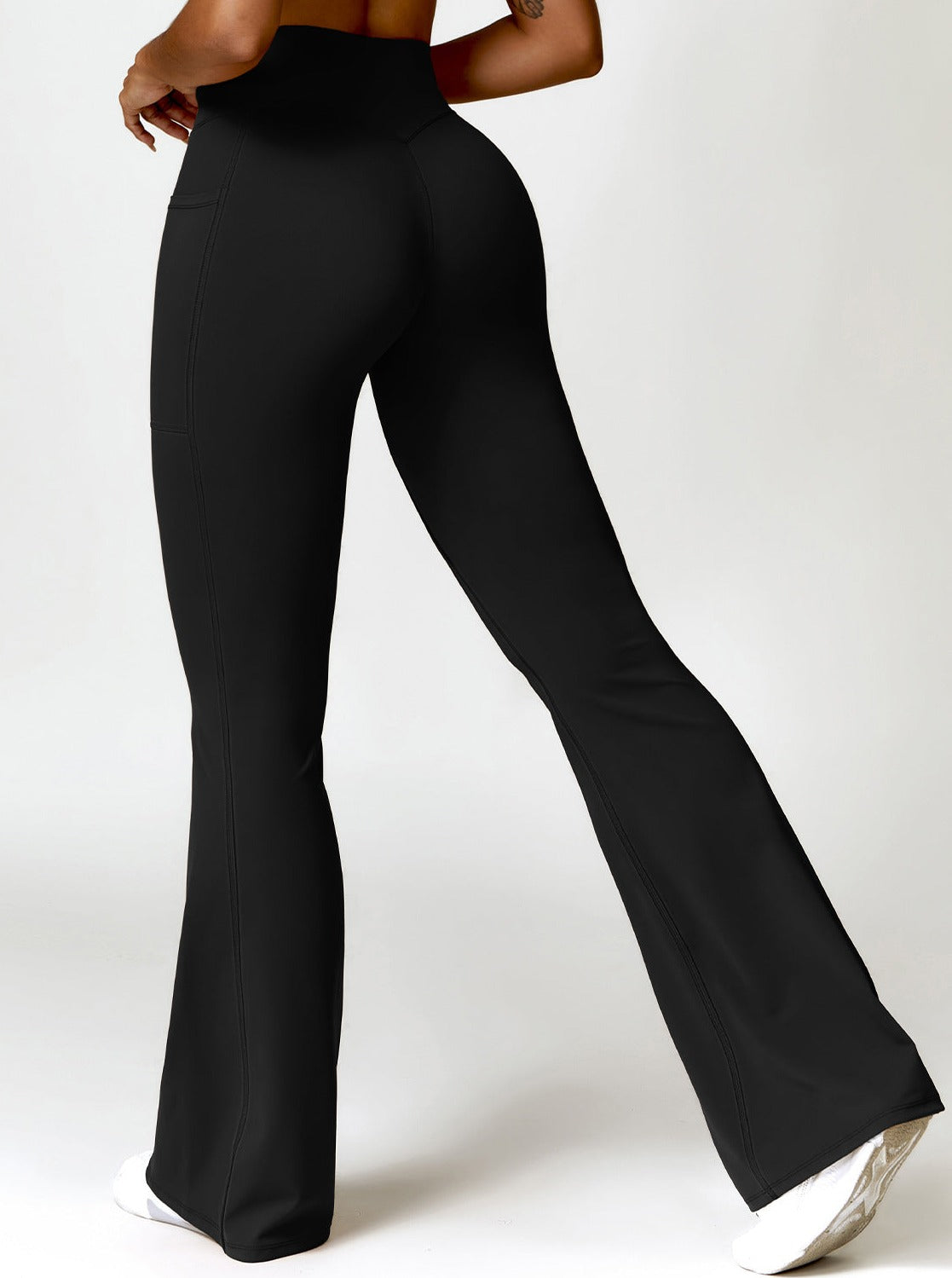 Elena Damskie Legginsy Bootcut | Wysoki Stan, Kieszenie, Elastyczne 2
