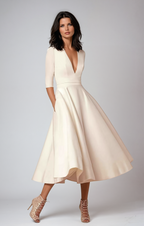 Ewelina Midi Dress | Elegancka Rozkloszowana Sukienka dla Kobiet 0