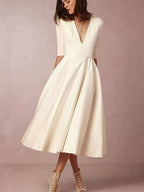 Ewelina Midi Dress | Elegancka Rozkloszowana Sukienka dla Kobiet 1