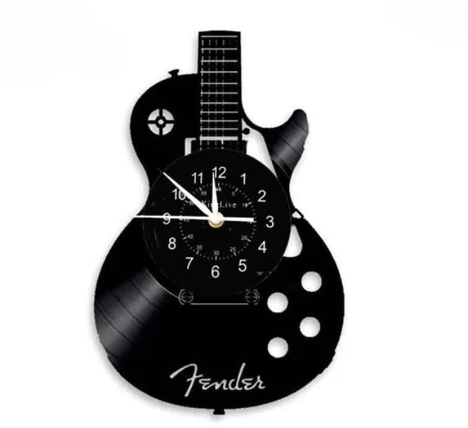 Gavro Guitarhero Zegar Ścienny | Kreatywny Design, Czarny 0