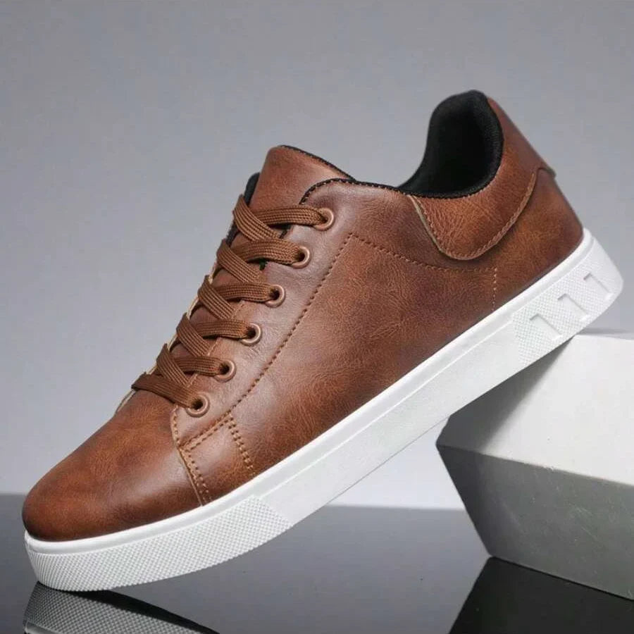 Męskie sneakersy z grubą kontrastową podeszwą