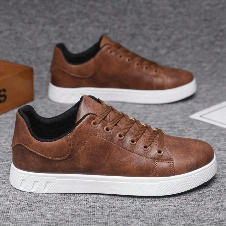 Męskie sneakersy z grubą kontrastową podeszwą