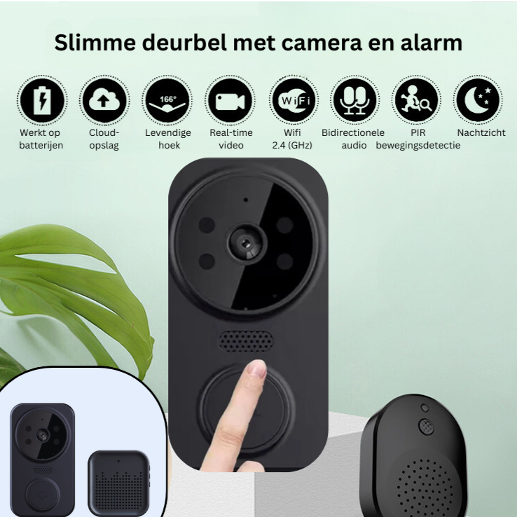 Inova Dzwonek do Drzwi | Wi-Fi, Kamera HD, Alarm 1