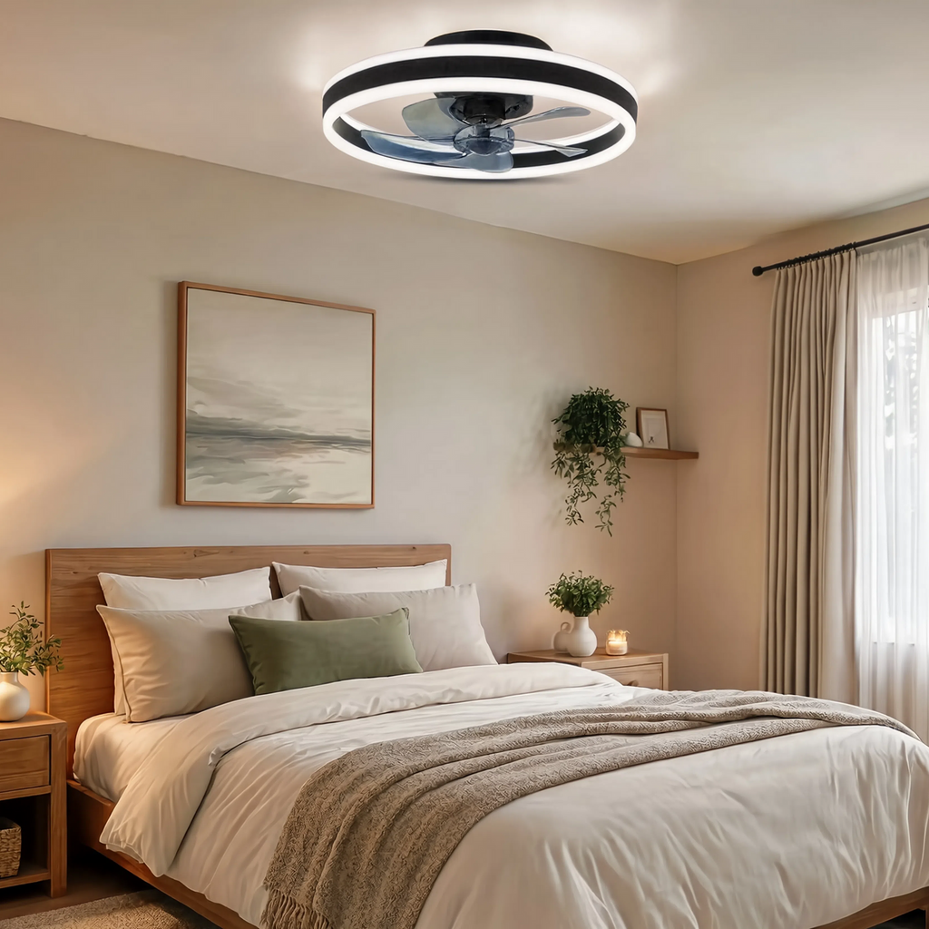 Ivo Inteligentna Lampa Sufitowa LED z Wentylatorem | 6 Prędkości, Przyciemnianie, Pilot, Aplikacja 1
