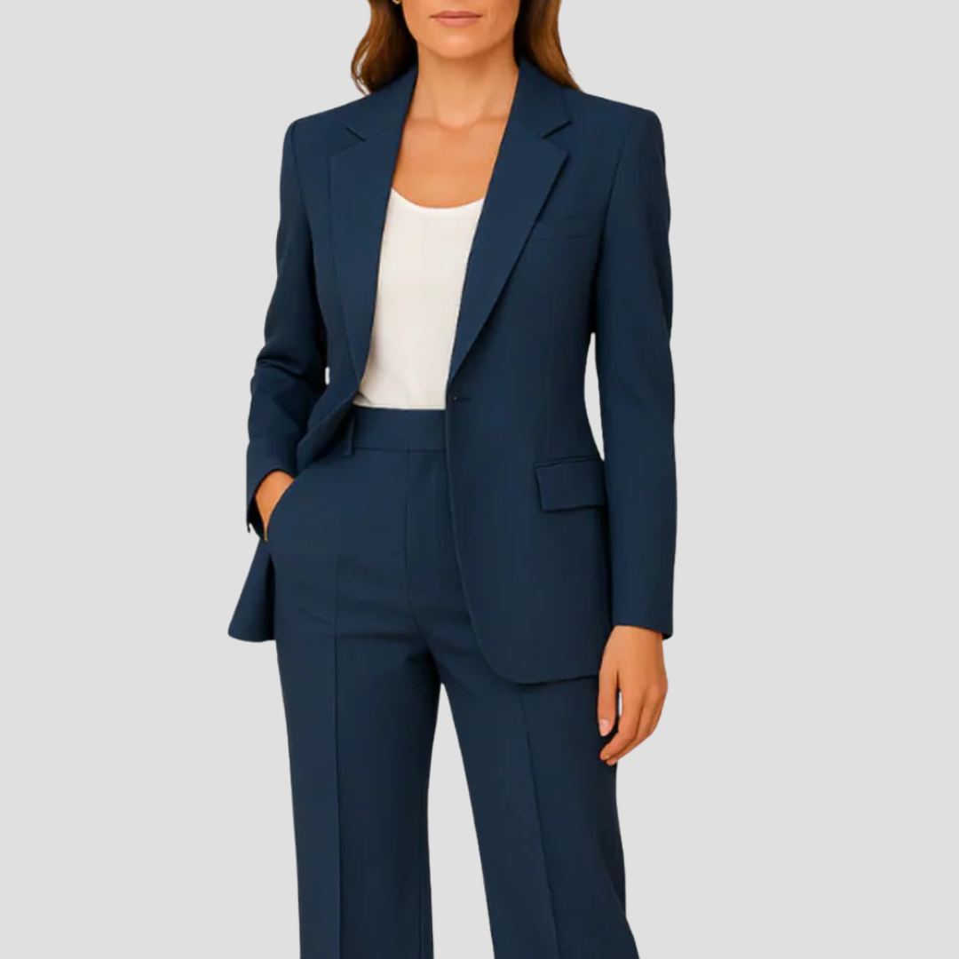 Jasmin Damski Zestaw Garniturowy | Elegancka Długa Marynarka 0