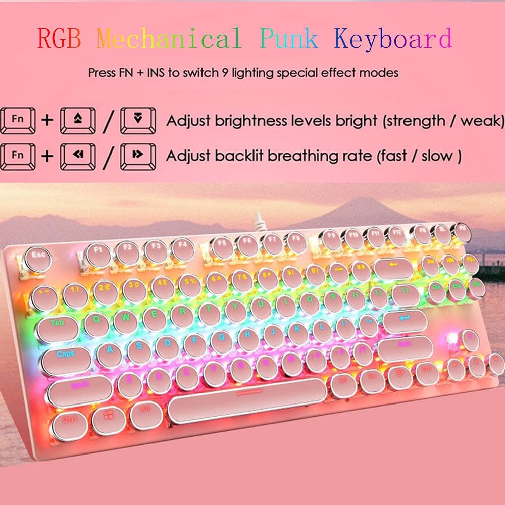 Kamil Klawiatura Gamingowa Mechaniczna | 87 Klawiszy, Niebieskie Switchy, RGB 1