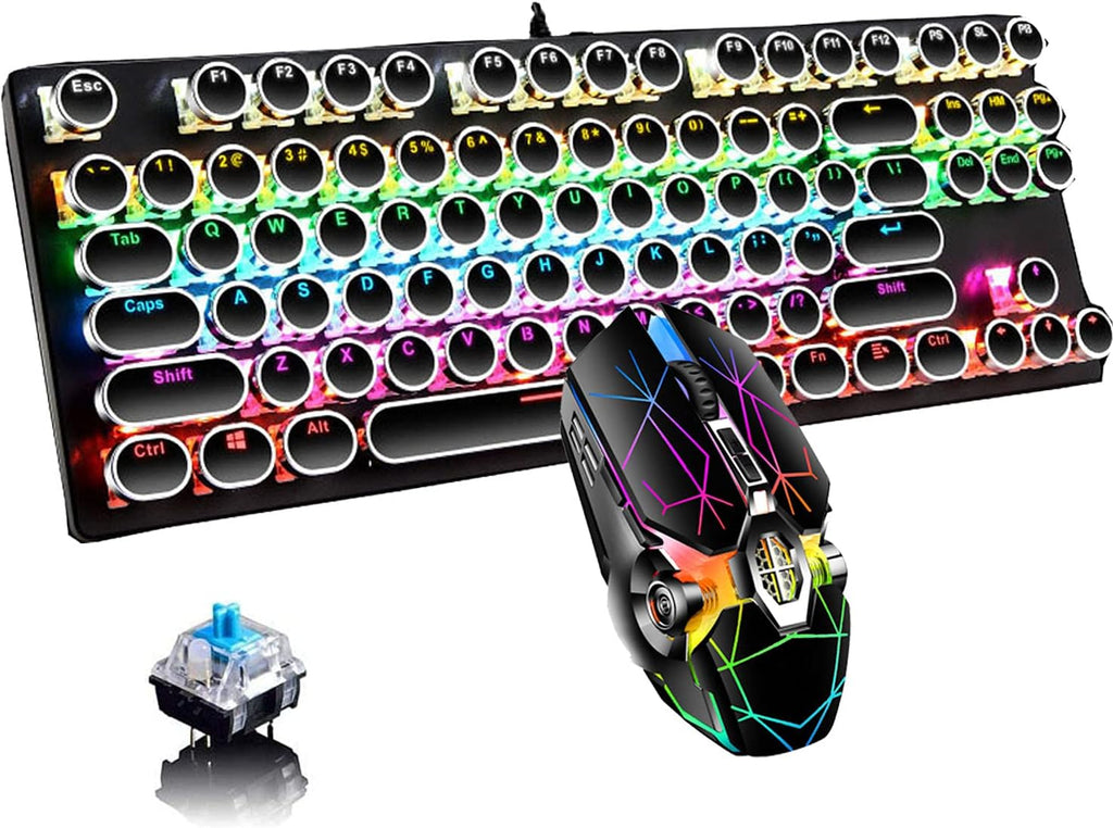 Kamil Klawiatura Gamingowa Mechaniczna | 87 Klawiszy, Niebieskie Switchy, RGB 10