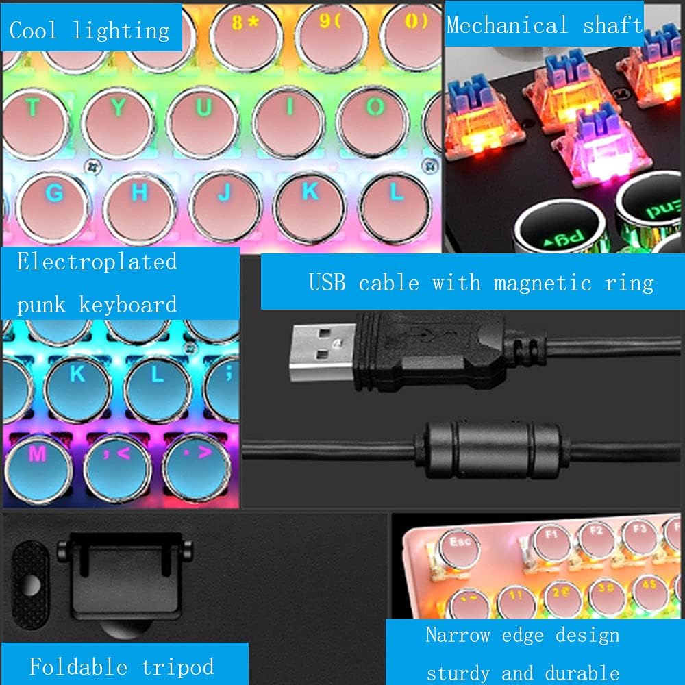 Kamil Klawiatura Gamingowa Mechaniczna | 87 Klawiszy, Niebieskie Switchy, RGB 4