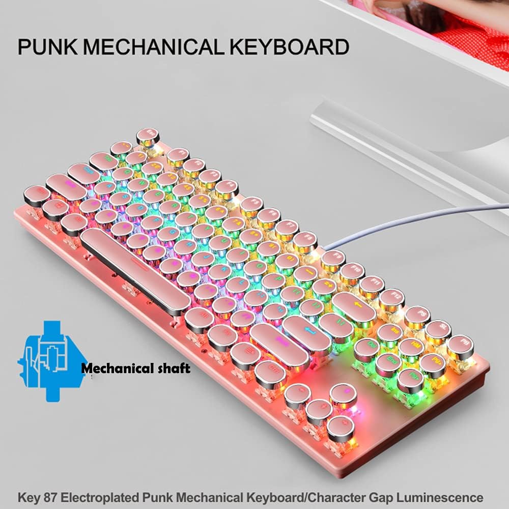 Kamil Klawiatura Gamingowa Mechaniczna | 87 Klawiszy, Niebieskie Switchy, RGB 5