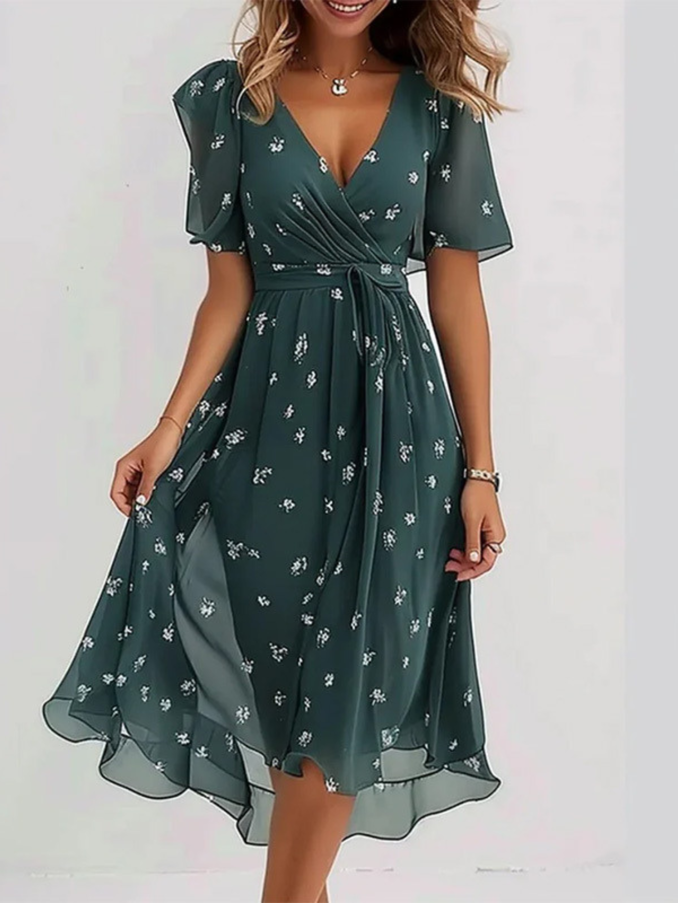 Kobieca Letnia Sukienka | Boho-Chic z Osłoną Brzucha 2