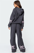 Kobiece Loungewear | Oversize Bluza z Kapturem i Szerokie Spodnie 4