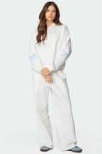 Kobiece Loungewear | Oversize Bluza z Kapturem i Szerokie Spodnie 8