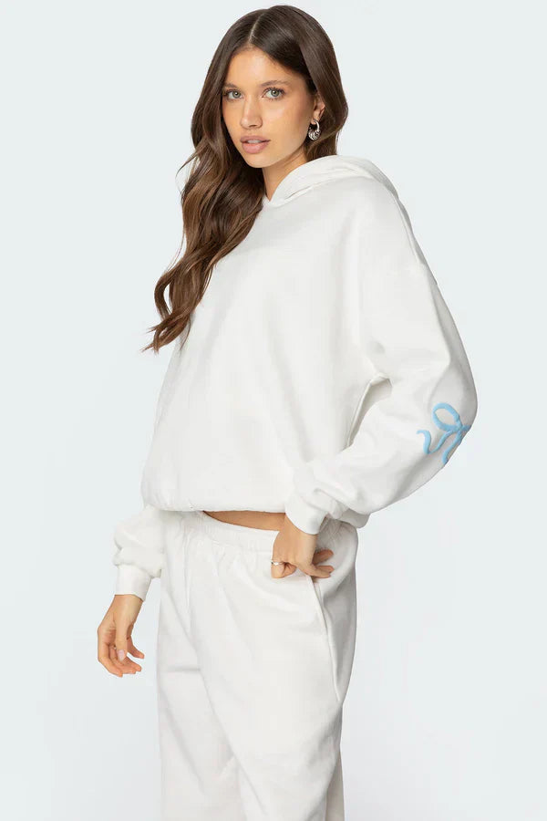 Kobiece Loungewear | Oversize Bluza z Kapturem i Szerokie Spodnie 9