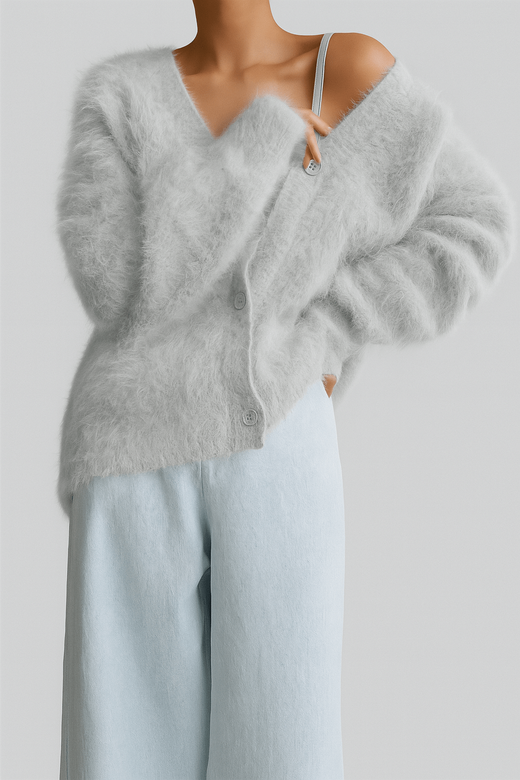 Kobiecy Oversized Kardigan z Miękką Teksturą – Przytulny, Nowoczesny i Casualowy-Cardigan-Moda Perla-Moda Perla