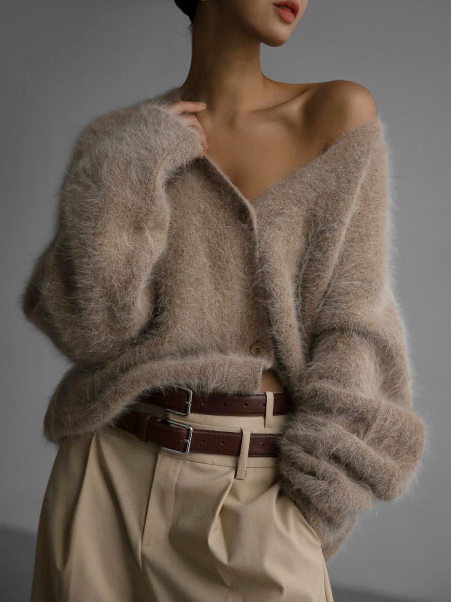 Kobiecy Oversized Kardigan z Miękką Teksturą – Przytulny, Nowoczesny i Casualowy-Cardigan-Moda Perla-Moda Perla