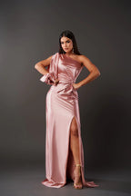 Kobieta Sukienka Maxi | Elegancki Jednoramienny Krój 12