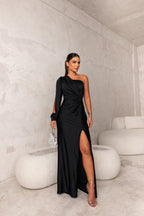 Kobieta Sukienka Maxi | Elegancki Jednoramienny Krój 8
