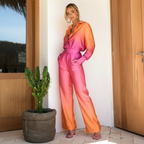 Kobiety Dwuczęściowy Komplet | Efekt Gradientu, Elegancki 5