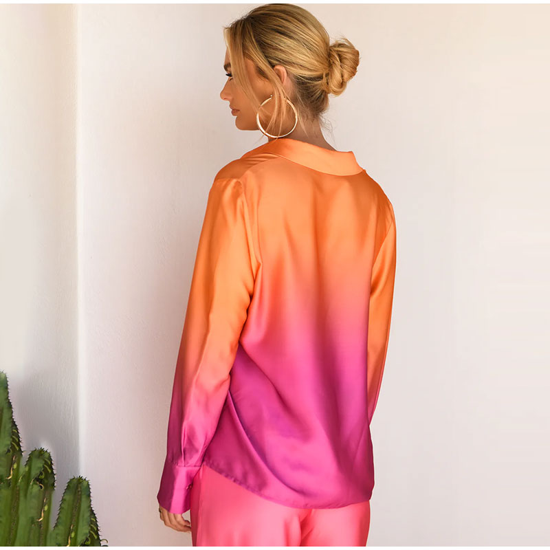 Kobiety Dwuczęściowy Komplet | Efekt Gradientu, Elegancki 6