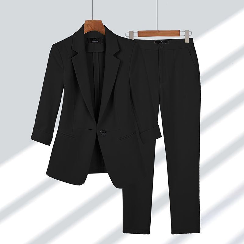 Kobiety Garnitur Damski | Elegancka Marynarka i Spodnie 1