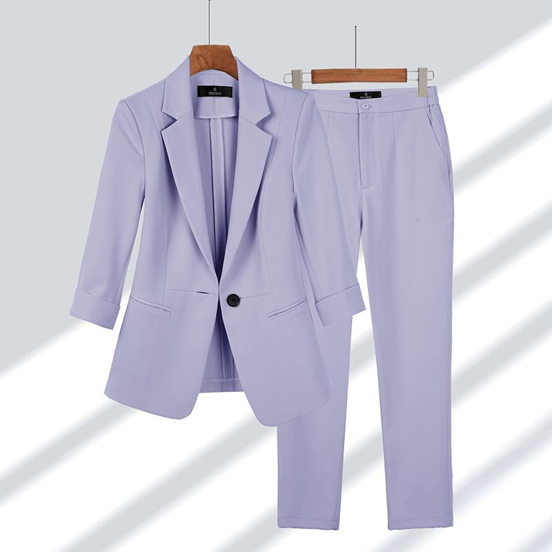 Kobiety Garnitur Damski | Elegancka Marynarka i Spodnie 3