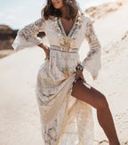 Kobiety Maxi Sukienka | Lekkie Tkaniny, Boho Styl 0