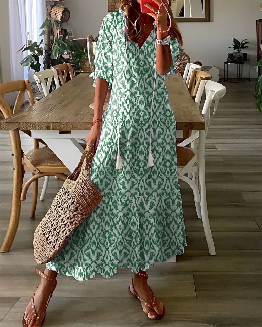 Kobiety Sukienka Boho | Lekka Tkanina, Swobodny Krój 1