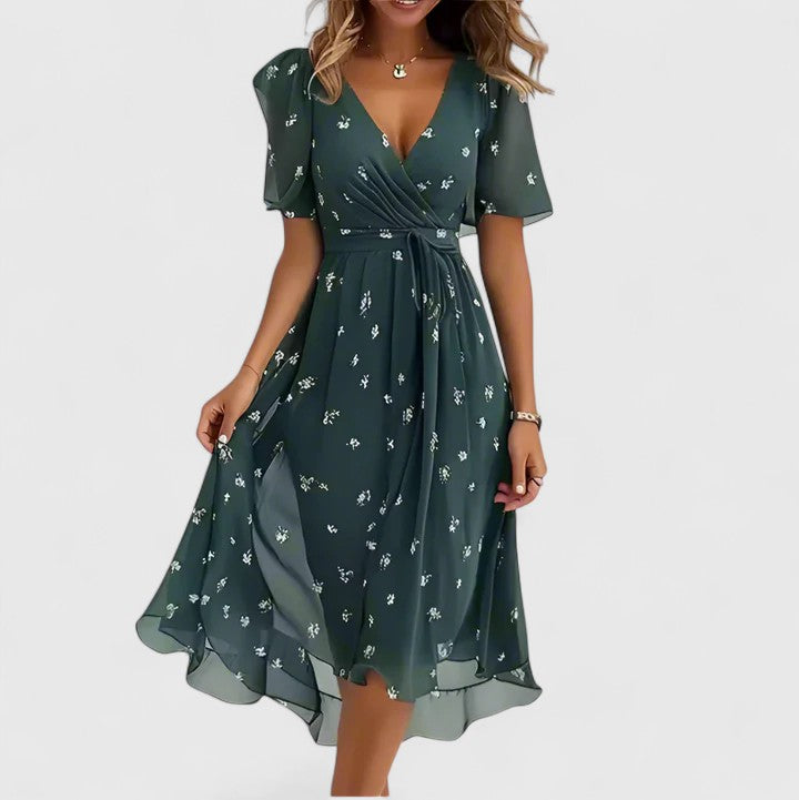 Kobiety Sukienka Krótka | Kwiatowy Wzór, Elegancka 6