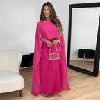 Kobiety Sukienka Maxi Na Wesele | Elegancka Peleryna, Długa Sylwetka 1