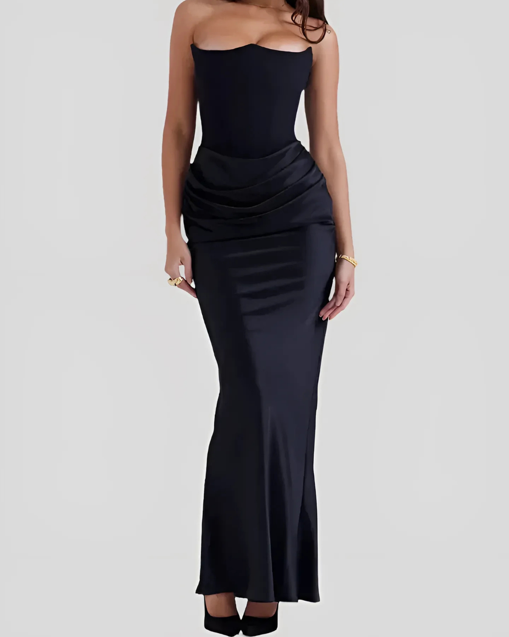 Kobiety Sukienka Maxi | Drapowana Elegancja 2