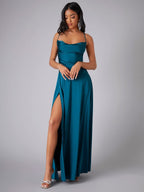 Kobiety Sukienka Maxi | Elegancki Krój z Rozcięciem 9