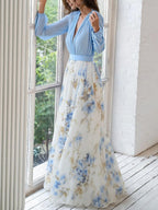 Kobiety Sukienka Maxi | Kwiatowy Nadruk, Wygodny Krój 1
