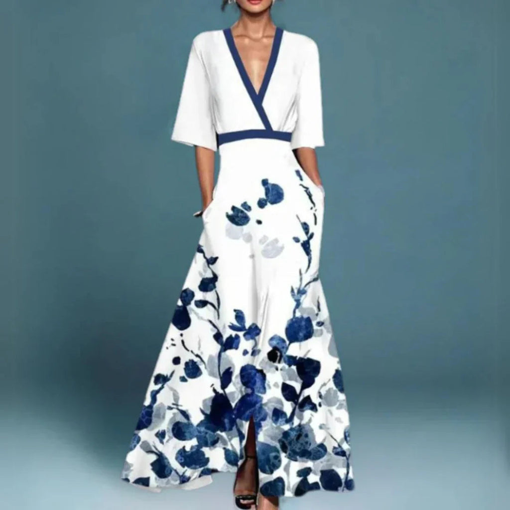 Kobiety Sukienka Maxi | Kwiatowy Wzór, Elegancka 1