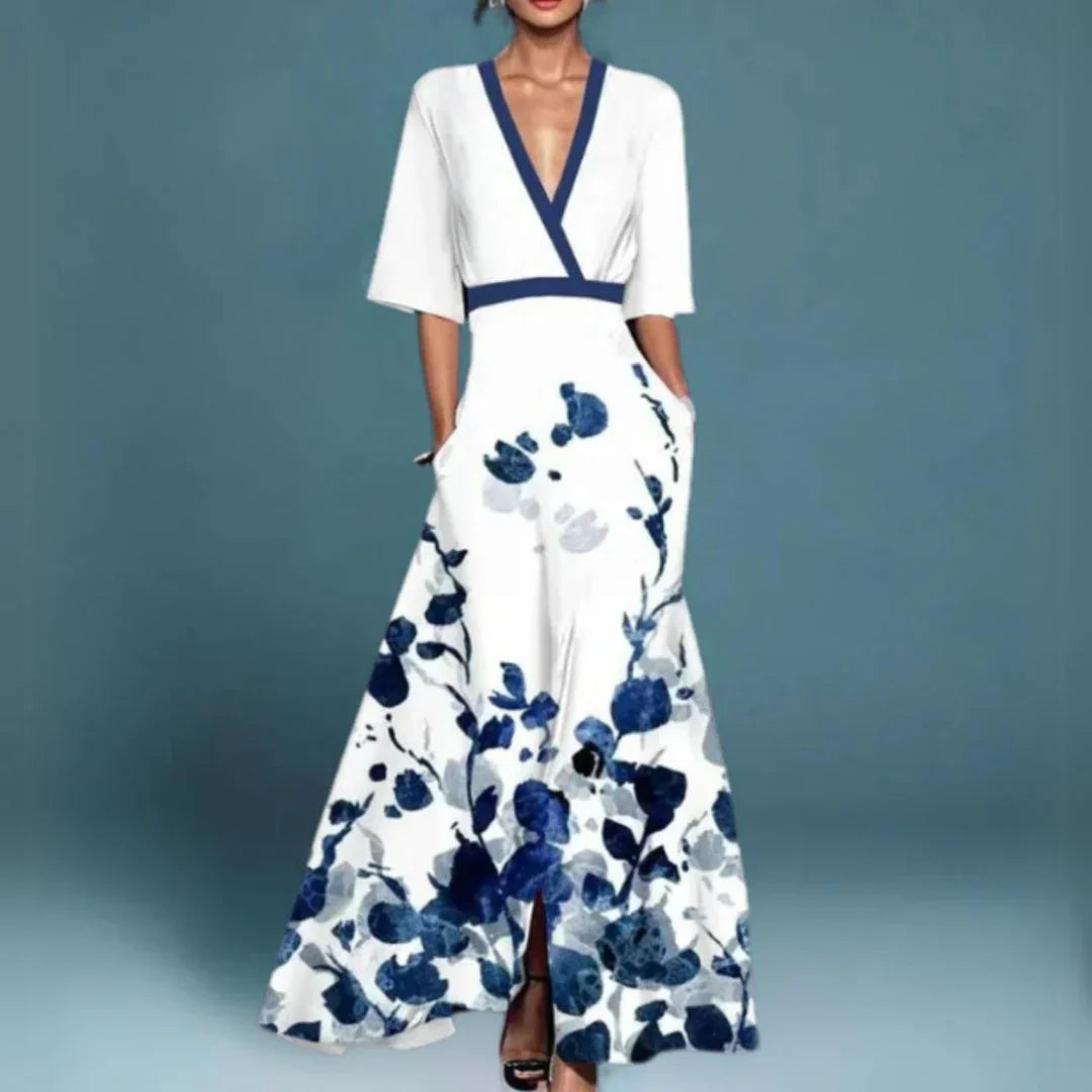 Kobiety Sukienka Maxi | Kwiatowy Wzór, Elegancka 1