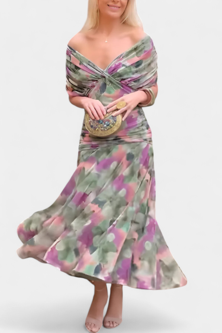 Kobiety Sukienka Maxi | Kwiatowy Wzór, Elegancka 4