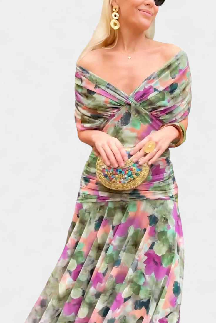 Kobiety Sukienka Maxi | Kwiatowy Wzór, Elegancka 5