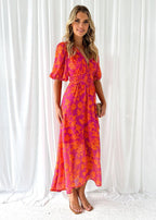 Kobiety Sukienka Maxi | Kwiatowy Wzór, Elegancka na Wesele 2