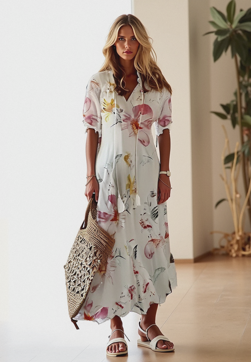 Kobiety Sukienka Maxi | Lekka Tkanina, Boho Styl 1