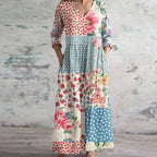 Kobiety Sukienka Maxi | Styl Retro, Kwiatowy Wzór 0