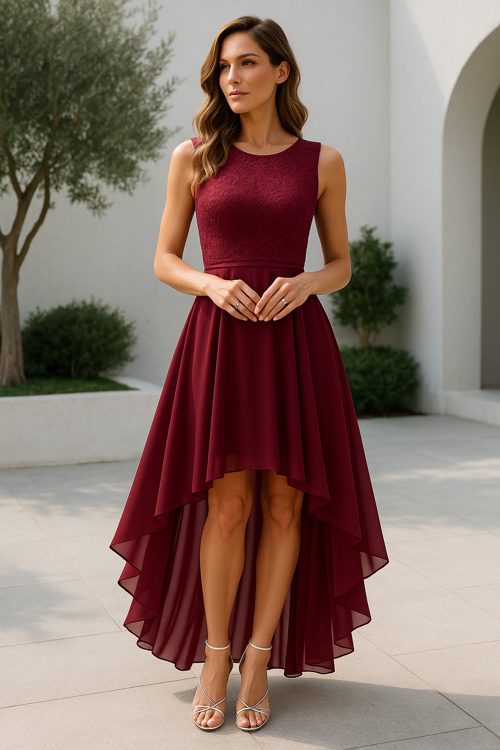 Kobiety Sukienka Maxi | Wysoka-Niska, Elegancka 0