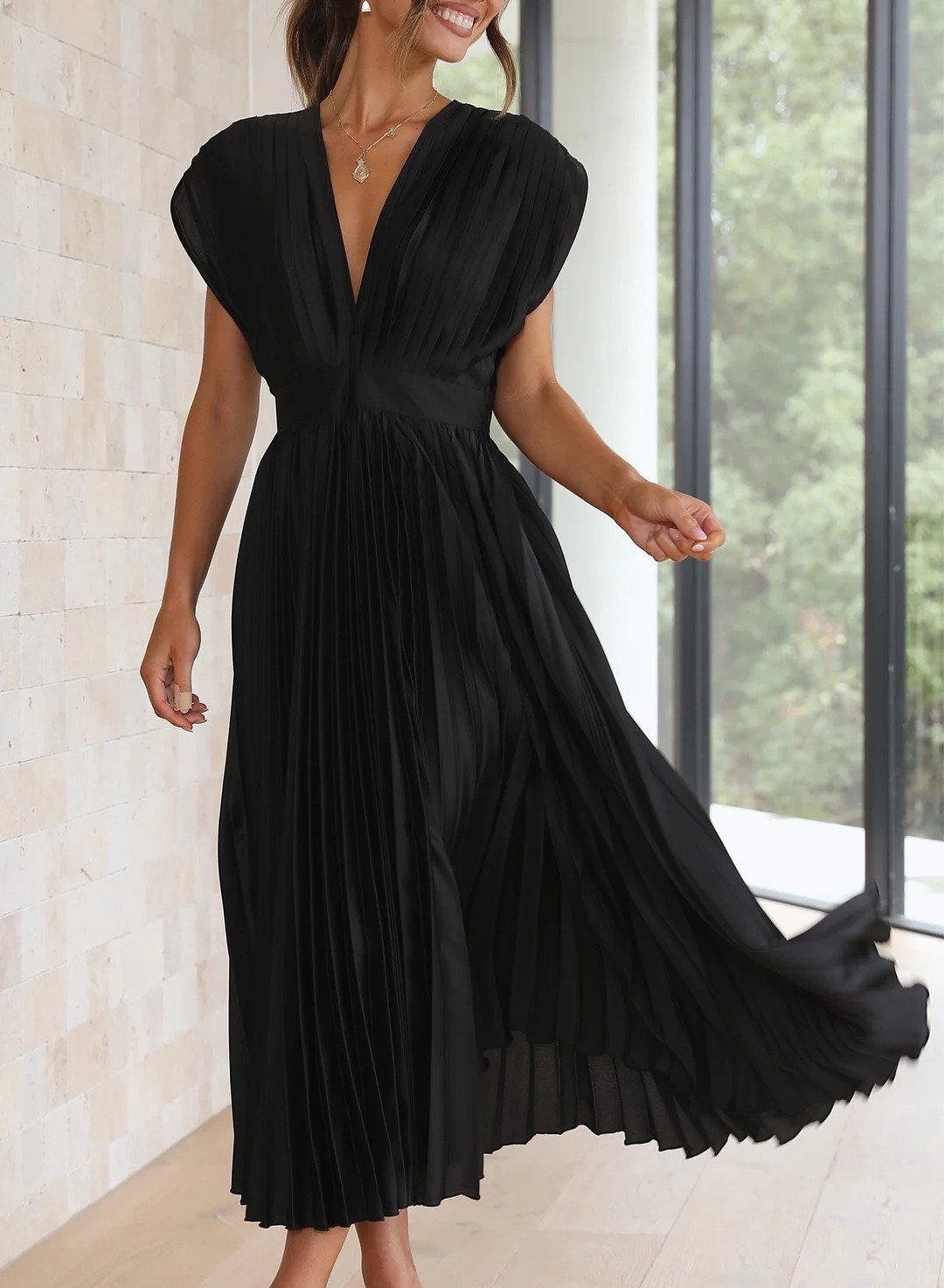 Kobiety Sukienka Maxi | Zielony Kolor, Elegancki Krój 2