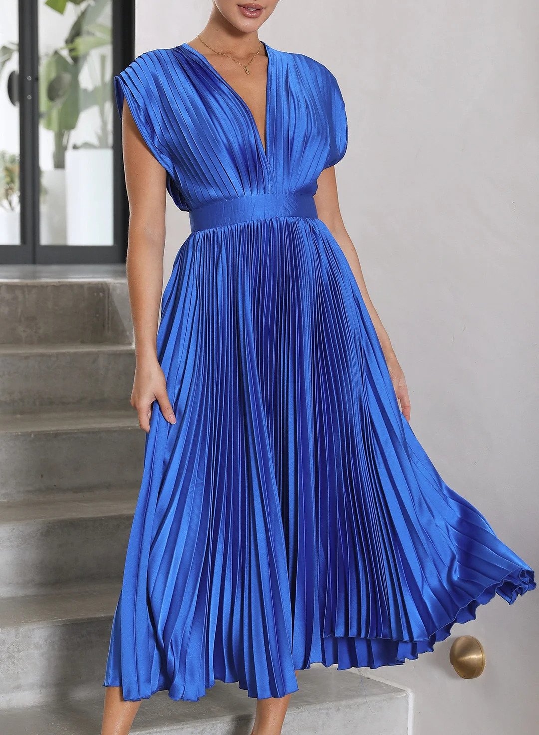 Kobiety Sukienka Maxi | Zielony Kolor, Elegancki Krój 3