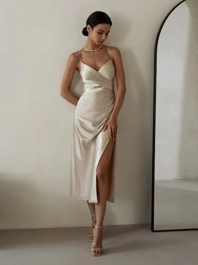 Kobiety Sukienka Maxi | Zmysłowy Bezramienny Design 2