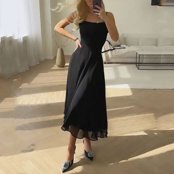 Kobiety Sukienka Midi | Elegancki Kwadratowy Dekolt 1