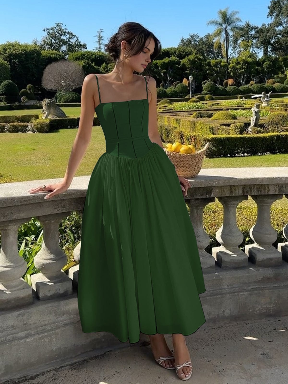 Kobiety Sukienka Midi | Gorsetowa, Elegancka 5