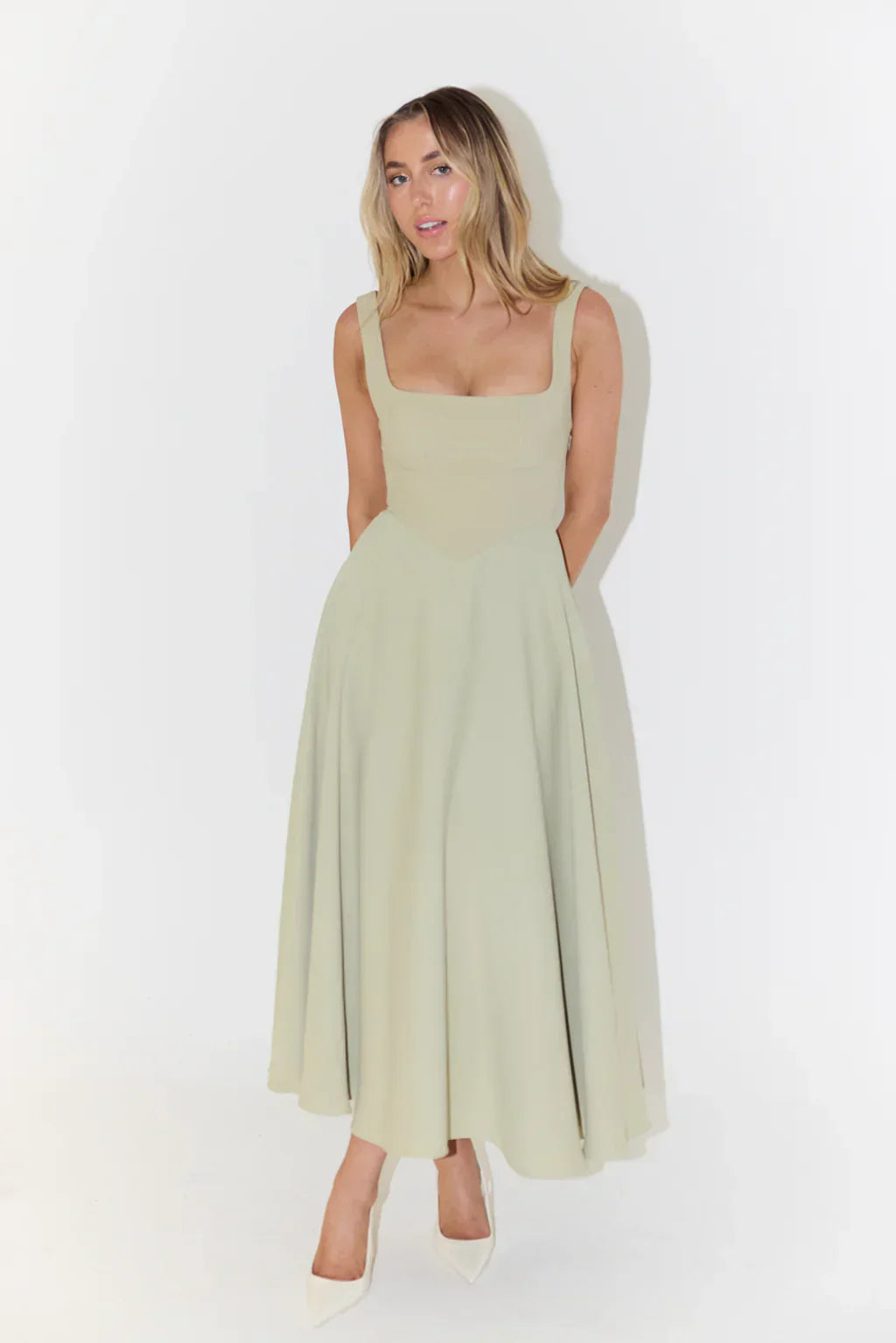 Kobiety Sukienka Midi | Wysoka Talia, Elegancka 10
