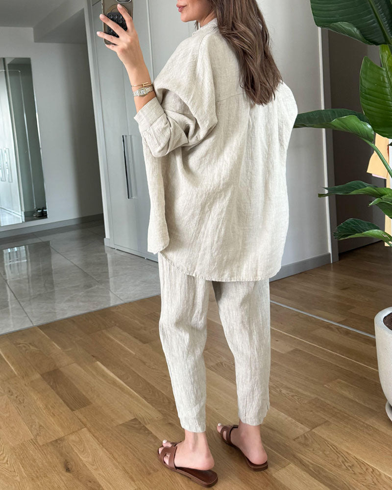 Kobiety Zestaw Bluzka i Spodnie | Wygodny Design 3