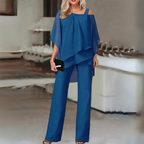 Kobiety Zestaw Dwuczęściowy | Elegancka Bluzka i Spodnie 1