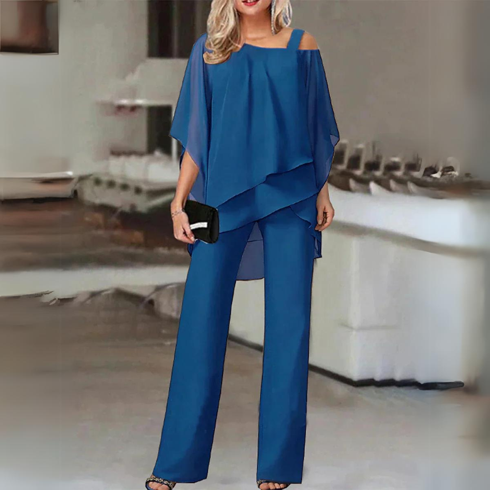 Kobiety Zestaw Dwuczęściowy | Elegancka Bluzka i Spodnie 1
